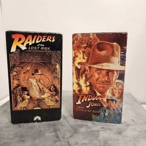 Indiana Jones VHS - Temple of Doom 1984 & Raiders of the lost Ark 1981